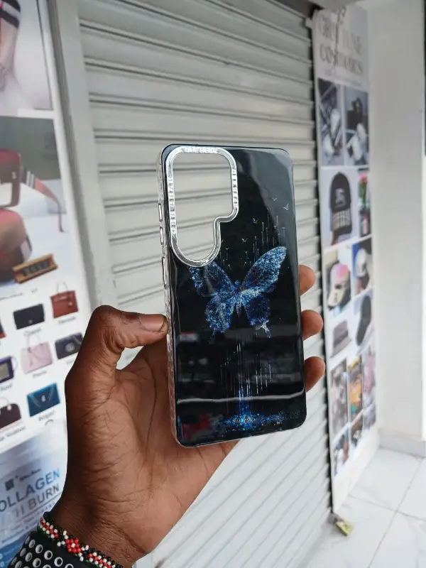 ​🦋✨ Luxury 3D Glitter Butterfly Phone Case with Electroplated Chrome Camera Armor ✨🦋