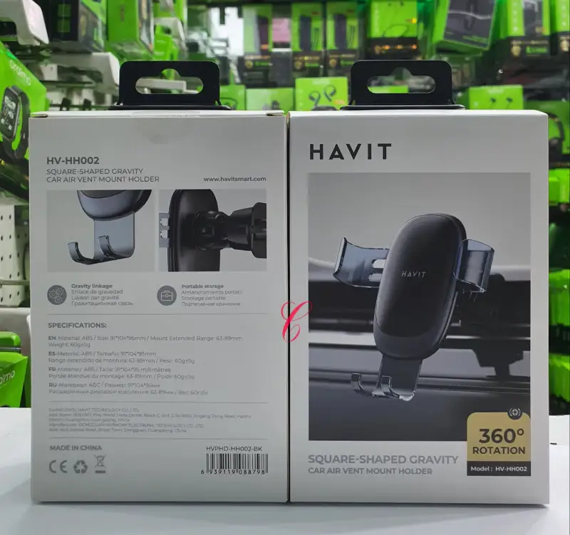 Havit HV-HH002 Square-Shaped Gravity Car Air Vent Mount Holder