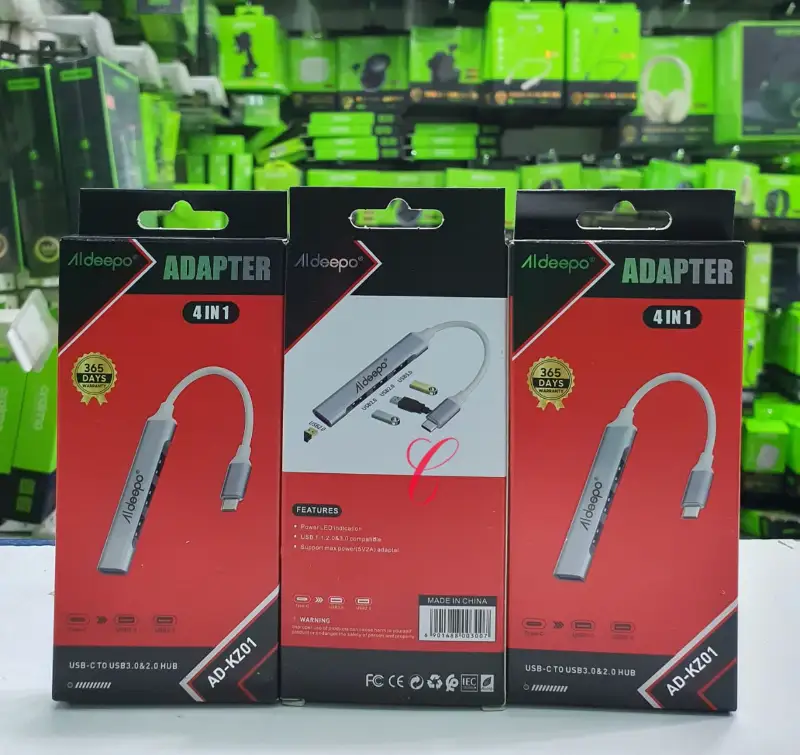 Aldeepo AD-KZ01 *4 in 1* USB C to USB 3.0 & 2.0 hub