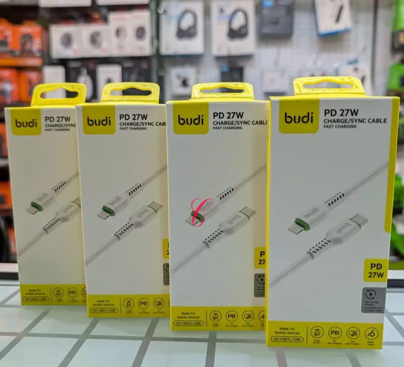 Budi PD 27W Type-C to Lightning Charge/Sync Cable (