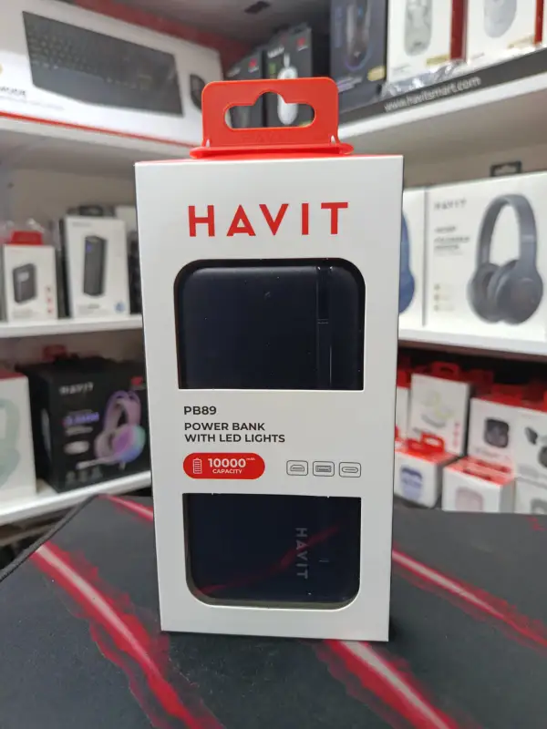Havit PB89 10000mAh Power Bank with LED Lights