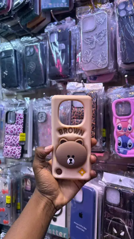 3D Cute Brown Bear Silicone Case