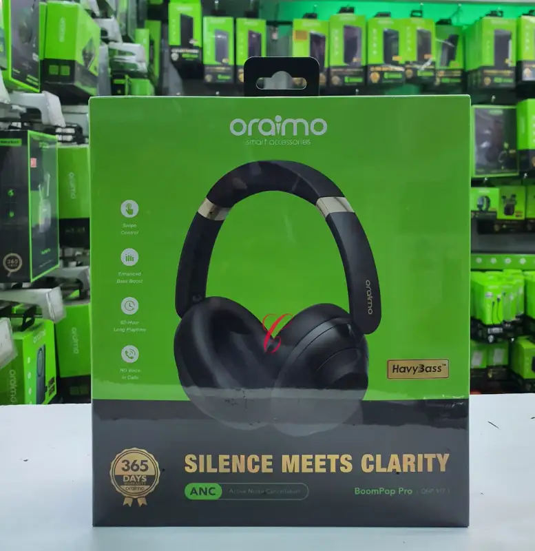 Oraimo BoomPop Pro Hybrid ANC Wireless Over-Ear Headphones (OHP-917)