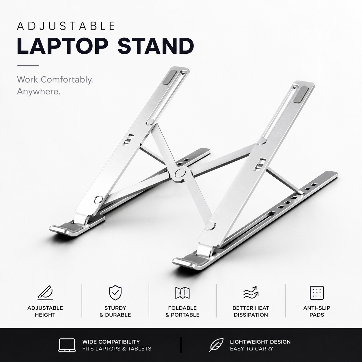Foldable iPad /Laptop & MacBook Stand