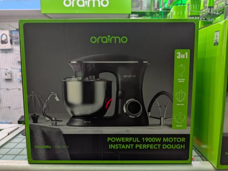 Oraimo OmniMix (OBL-551A) Stand Mixer – Powerful 1900W Motor for Instant Perfect Dough