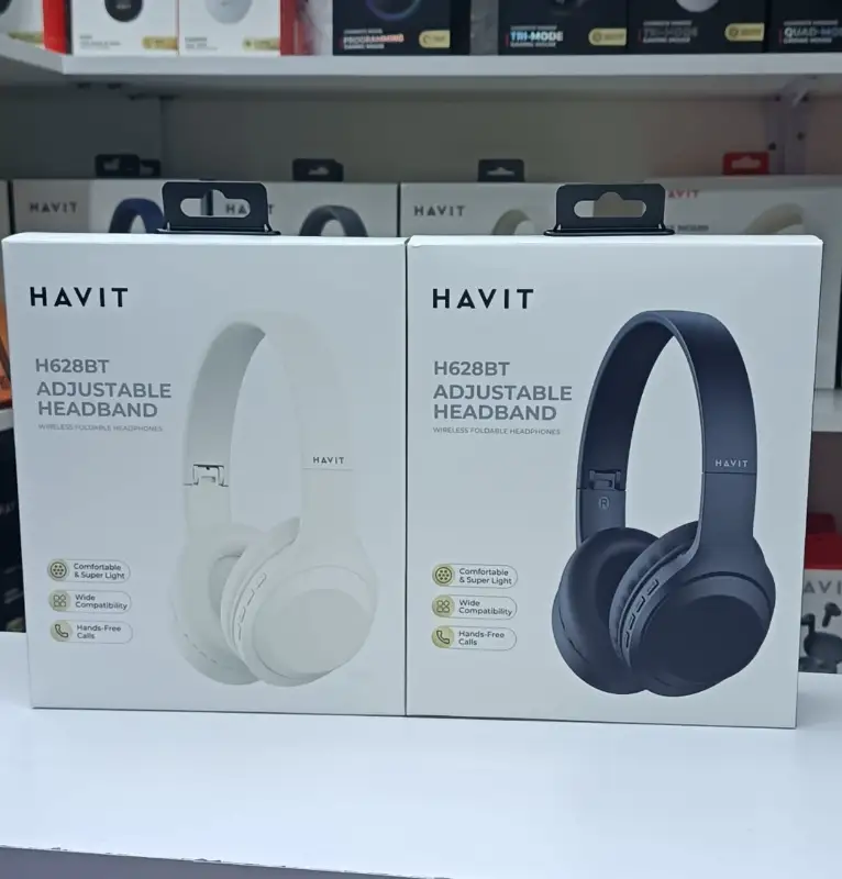 HAVIT H628BT Adjustable Headband Wireless Foldable Headphones