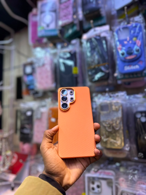 Carbon Fiber Slim Case For Samsung S26 Ultra (Orange)
