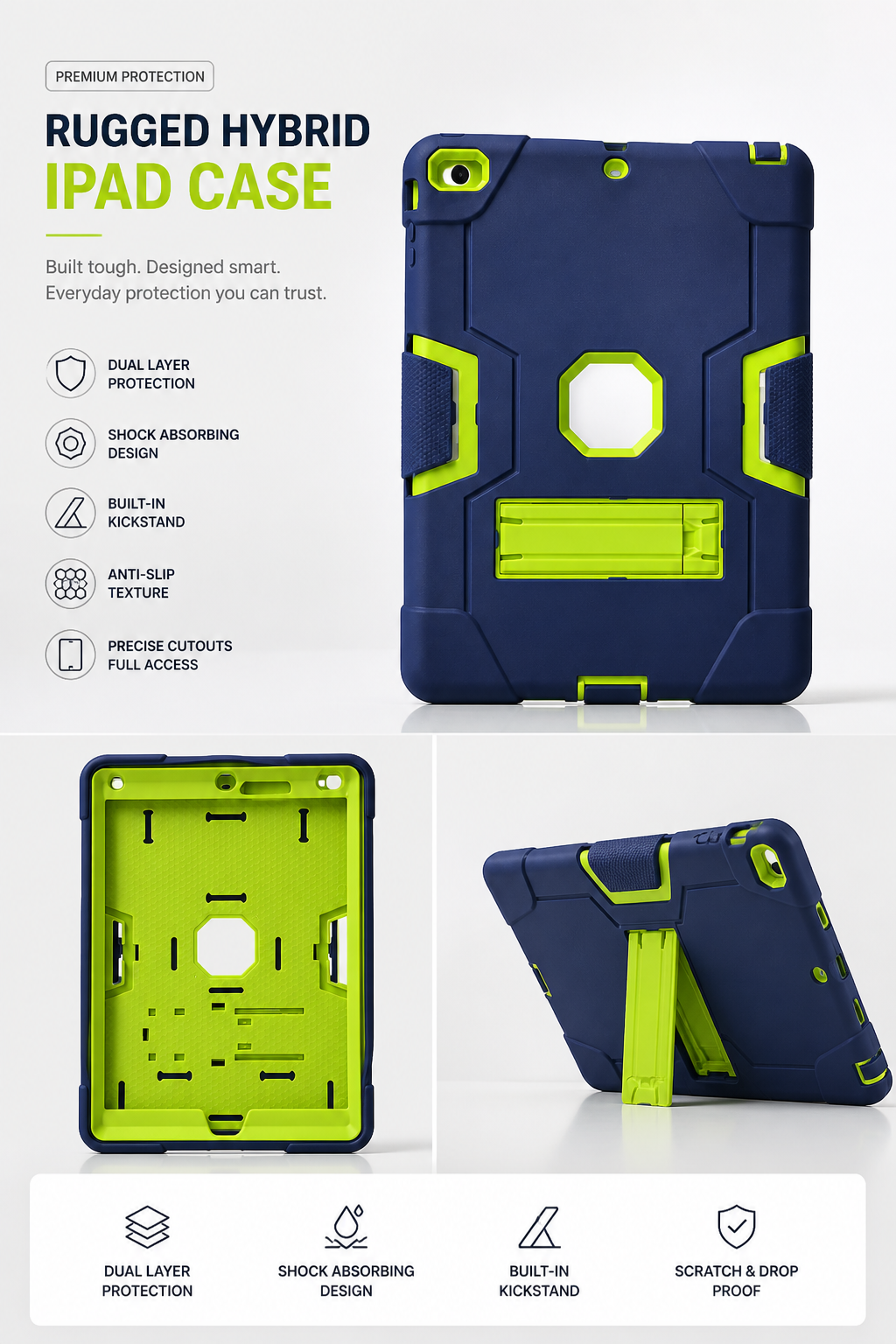Rugged Hybrid iPad Case – Ultimate Protection Meets Functionality