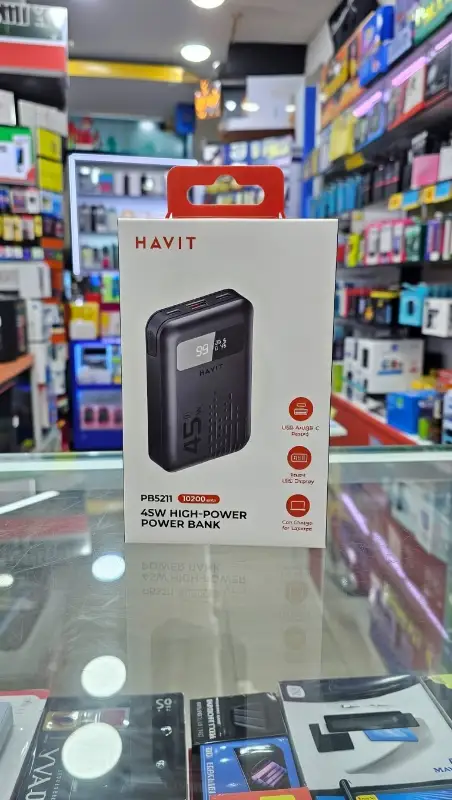 HAVIT PB5211 45W High-Power 10200mAh Laptop Power Bank with Smart LED Display