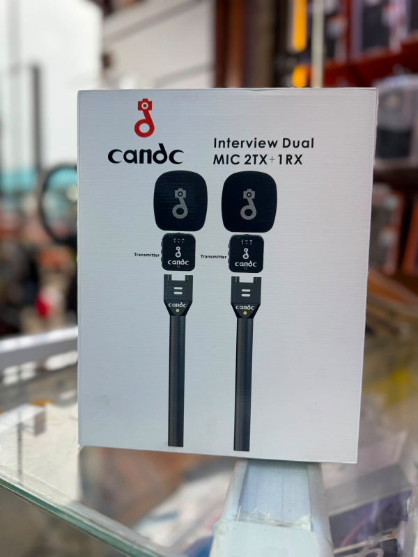 🎤 Candc Interview Dual Wireless Microphone (2TX + 1RX) – Professional Audio Anywhere🔥