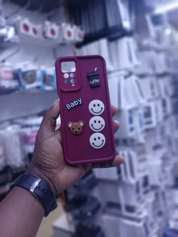 🧸☕ Cutie Charm Matte Silicone Case 🍩✨