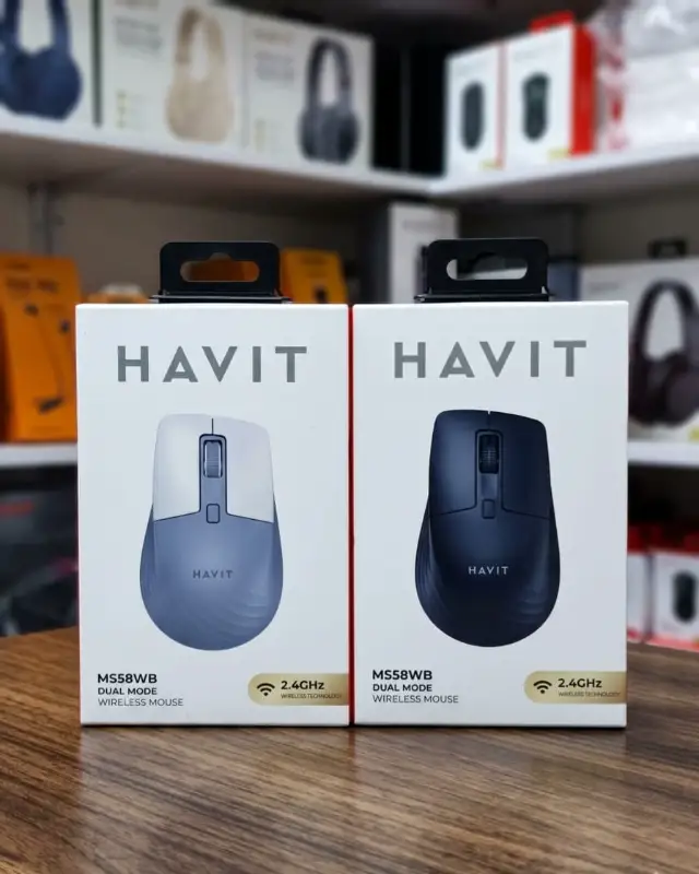 Havit MS58WB Dual-Mode Wireless Mouse (2.4GHz + Bluetooth) – Ergonomic Multi-Device Mouse
