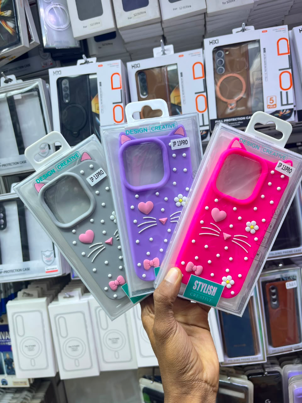 Cute 3D Kitty Case – Available for iPhone 11 to iPhone 17 Pro Max😺🐈