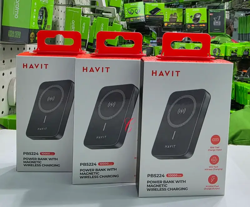 HAVIT PB5224 10000mAh Power Bank with Magnetic Wireless Charging
