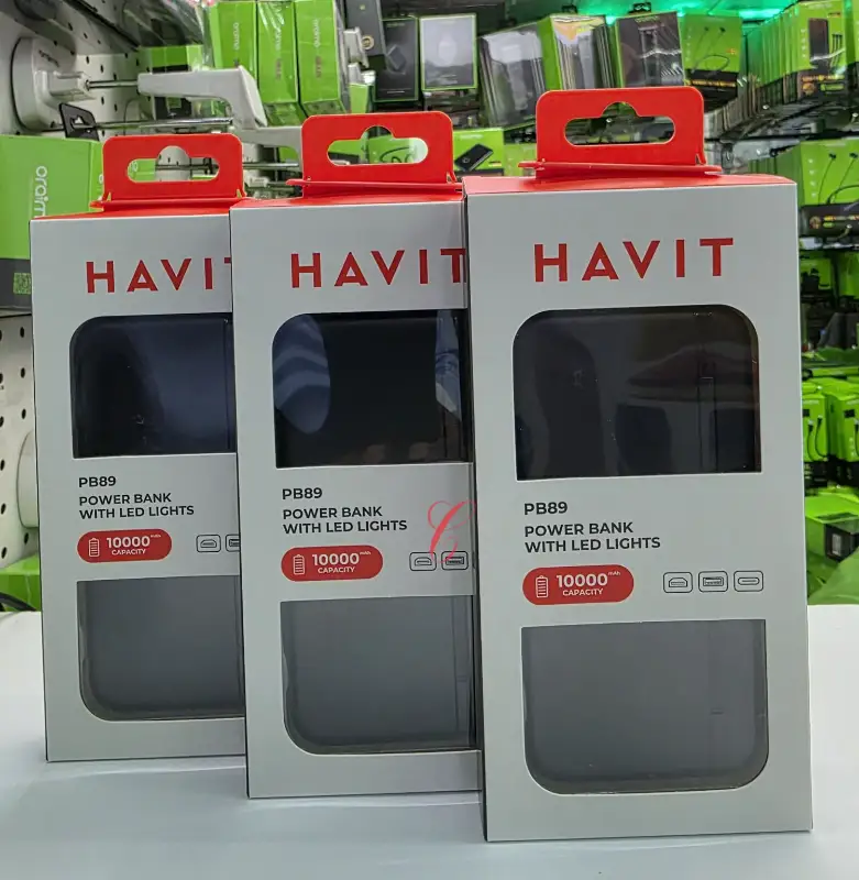 ​Havit PB89 10000mAh Power Bank with LED Lights