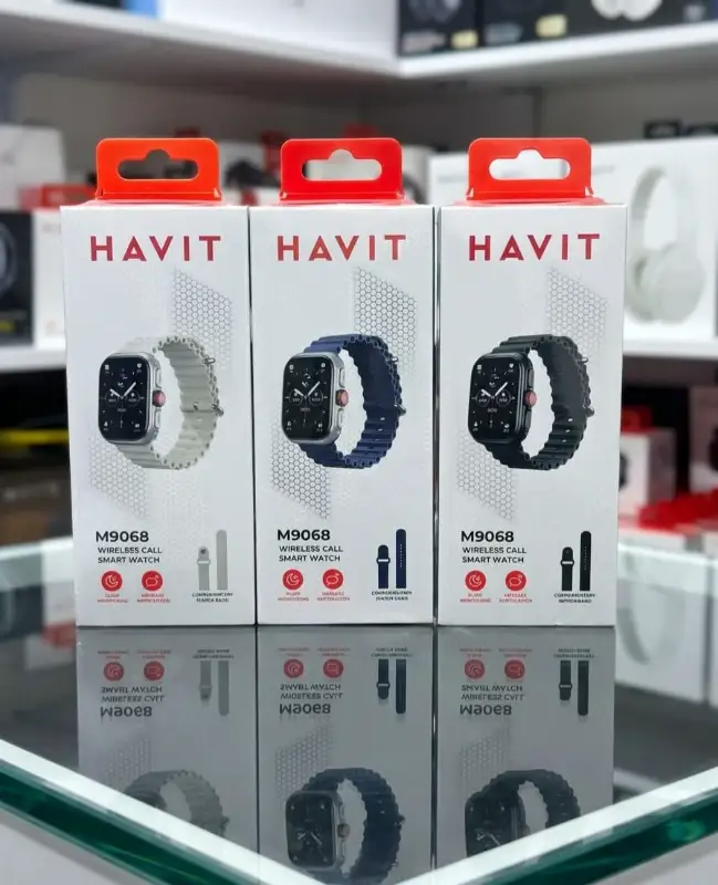 Havit M9068 MegaView AMOLED Wireless Call Smart Watch – Bold Screen, Versatile Style