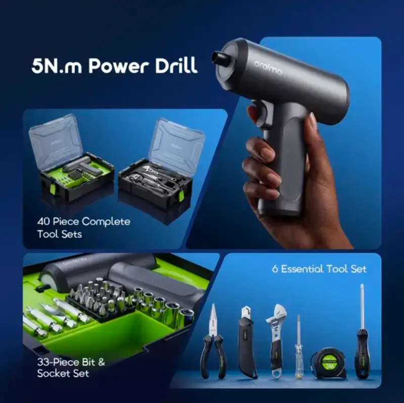 Oraimo GearUp OSH-011A 40 Piece Portable Multifunctional *Tool Sets*