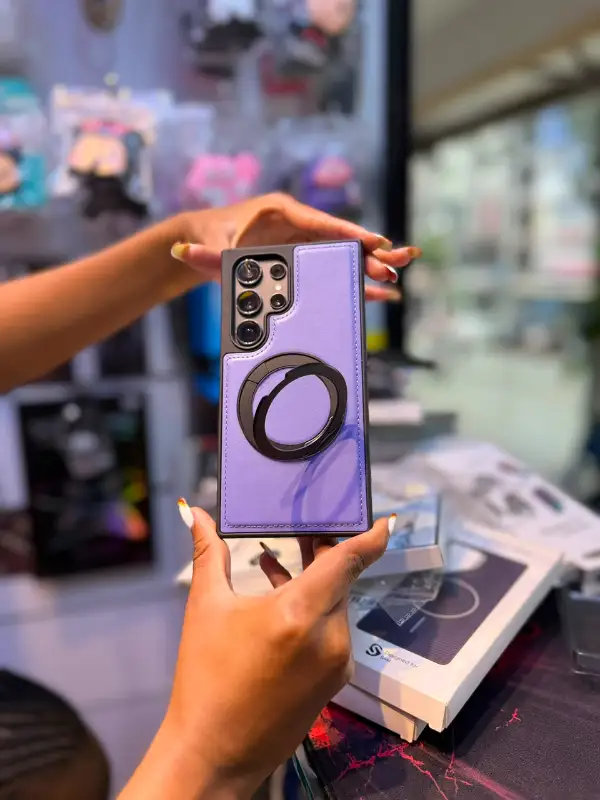 Luxe Leather MagSafe Ring Case: Elegance Meets Utility 💜🧲