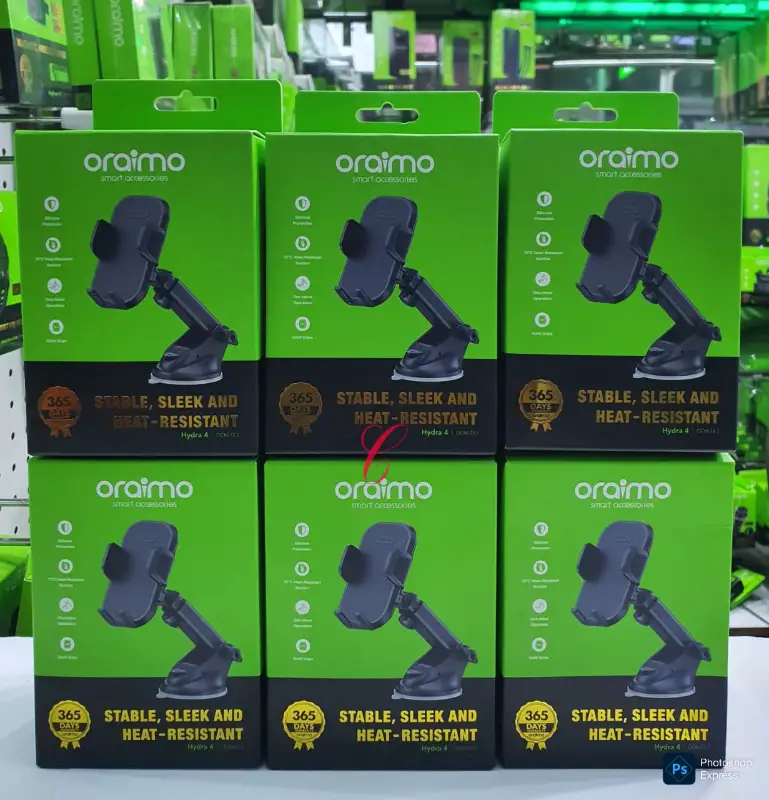 Oraimo Hydra 4 Stable, Sleek and Heat-Resistant Car Mount (OCM-13)