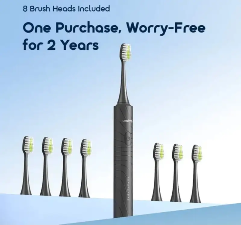 Oraimo Magnisonic OPC-ET500N Sonic Power Electric Toothbrush *with 8 toothbrush heads*