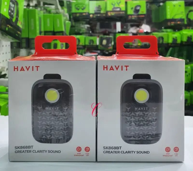 Havit SK868BT Portable Clip-On Waterproof Bluetooth Speaker