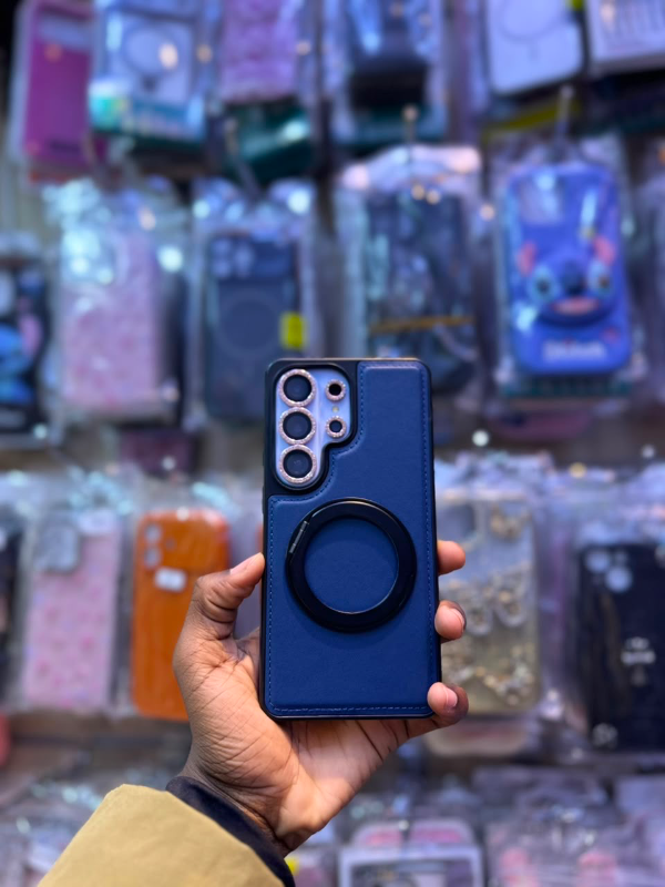Premium Leather MagSafe Ring Stand Case For S26 Ultra🔥🔥