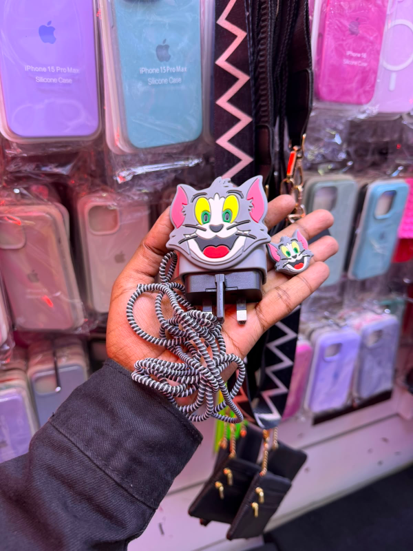 🐱 Tom & Jerry 3D Samsung 45W Charger Protector🔥