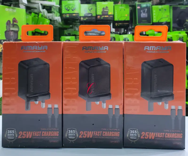 Amaya U112CC *25W* fast charger *with Type C to Type C cable*